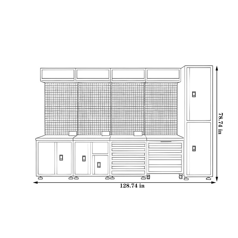 Armoire à outils en métal robuste pour l'industrie automobile