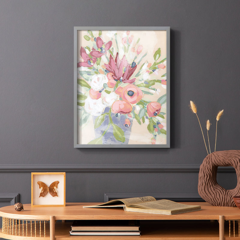 «Blush Array II», reproduction encadrée - bois massif, Gris, H 10 po x l 8 po
