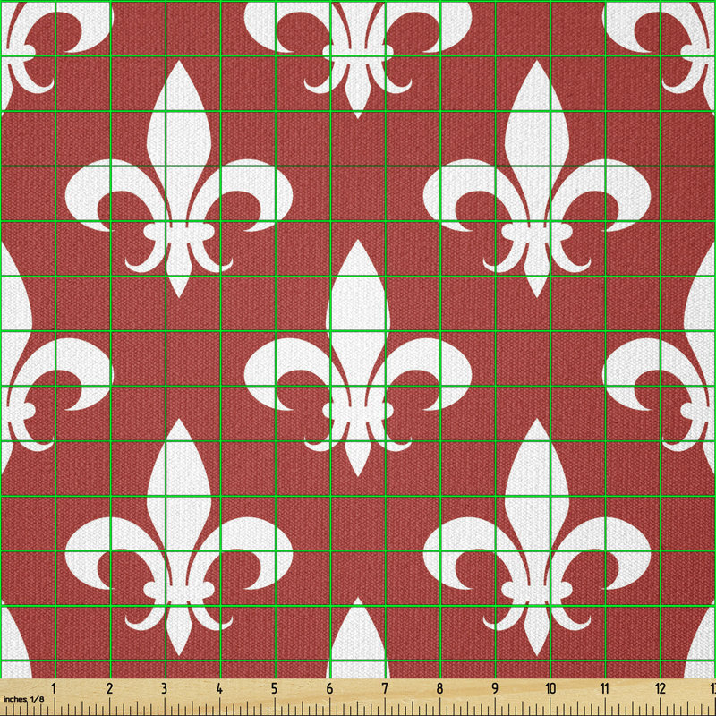 Deridre Heraldic Curved Leaves and Bud Multi-Purpose Fabric