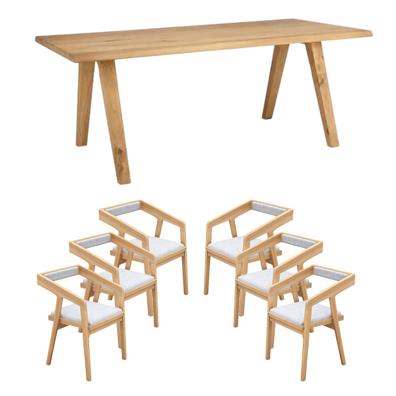 Rectangular Dining Set, H 29,53 po x L 70,87 po x l 31,5 po