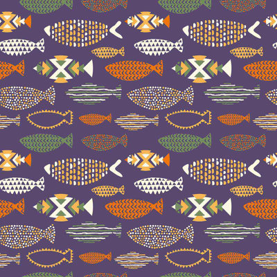 Panneau de papier peint poisson