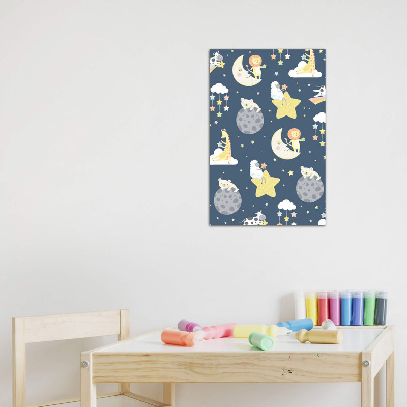 «Baby's Adventure VI» par Arrolynn Weiderhold - impression d'art graphique, H 48 po x l 32 po x P 1,5 po, Toile tendue