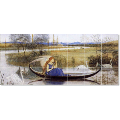 84" x 36" Ceramic Painting Decorative Mural Tile 12" x 12"