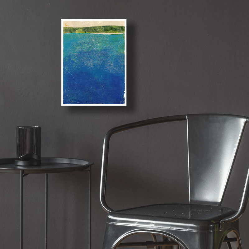  «Island Escape 1» par Laura Gibson, art mural en verre acrylique, 12 po x 16 po