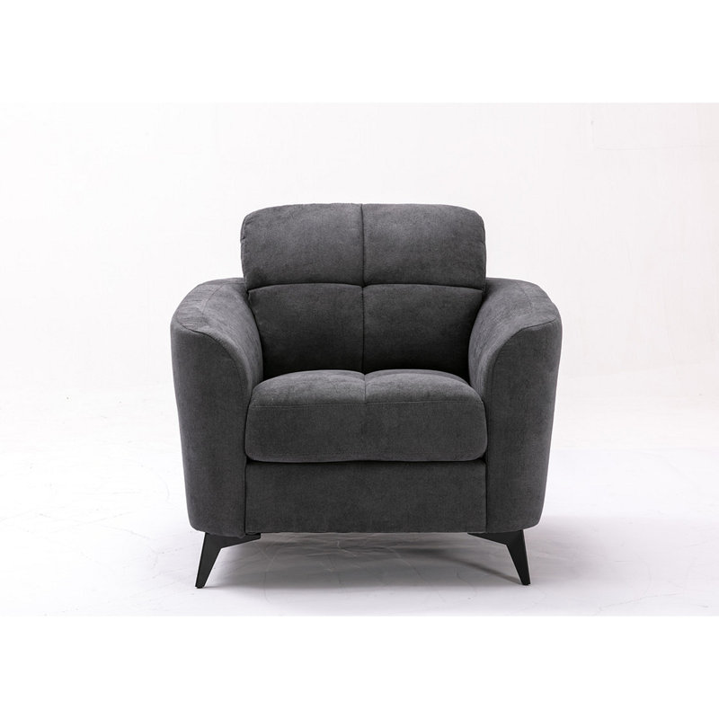 Chaise en tissu 39 po Callie, Gray