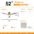 Modern 52-Inch Ceiling Fan With Reversible Blades & Remote Control-404483665-404483666
