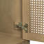 Meuble-lavabo de salle de bain sans lavabo, base seulement, armoire en rotin avec portes et tiroir, cadre solide et panneau de fibres à densité moyenne