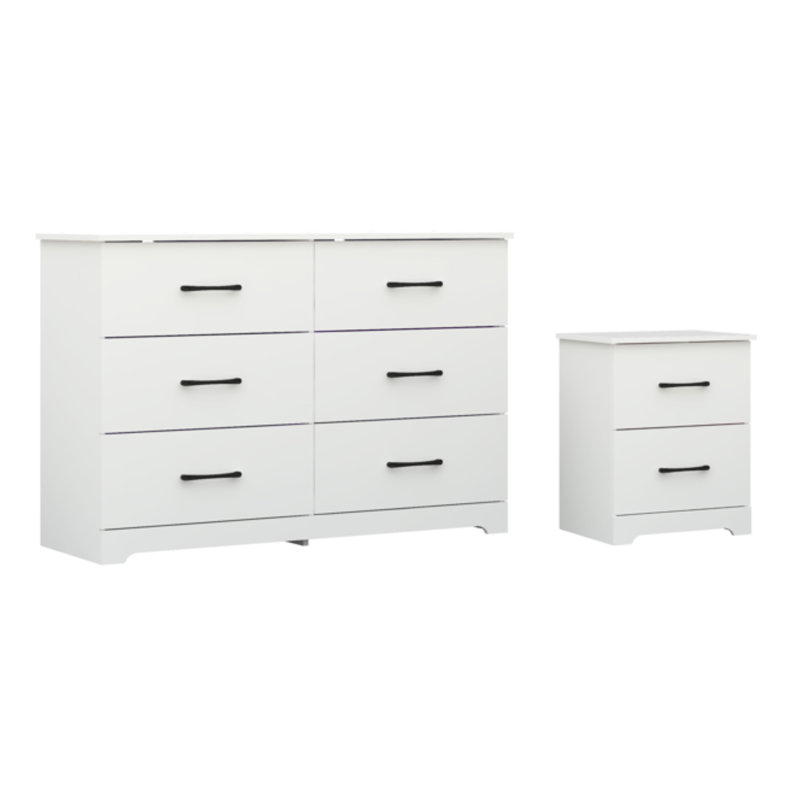 Arkia 2 Pieces Bedroom Set, White