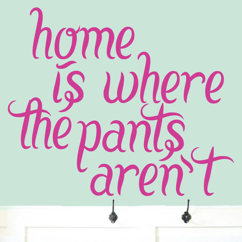 Décalcomanie murale « Home is where the garde » n'est pas, Rose vif