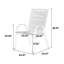 Ensemble de 6 chaises de patio bleues, chaises de jardin d'extérieur en polyester respirant recouvert de PVC, dossier et accoudoirs hauts pour patio, piscine, plage, cour - conception peu encombrante
