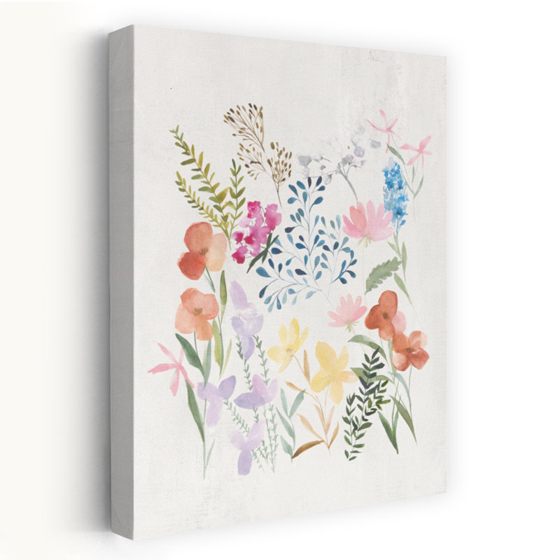«Blossoms Of Gentle Springtime I», art mural contemporain abstrait, H 60 po x l 40 po