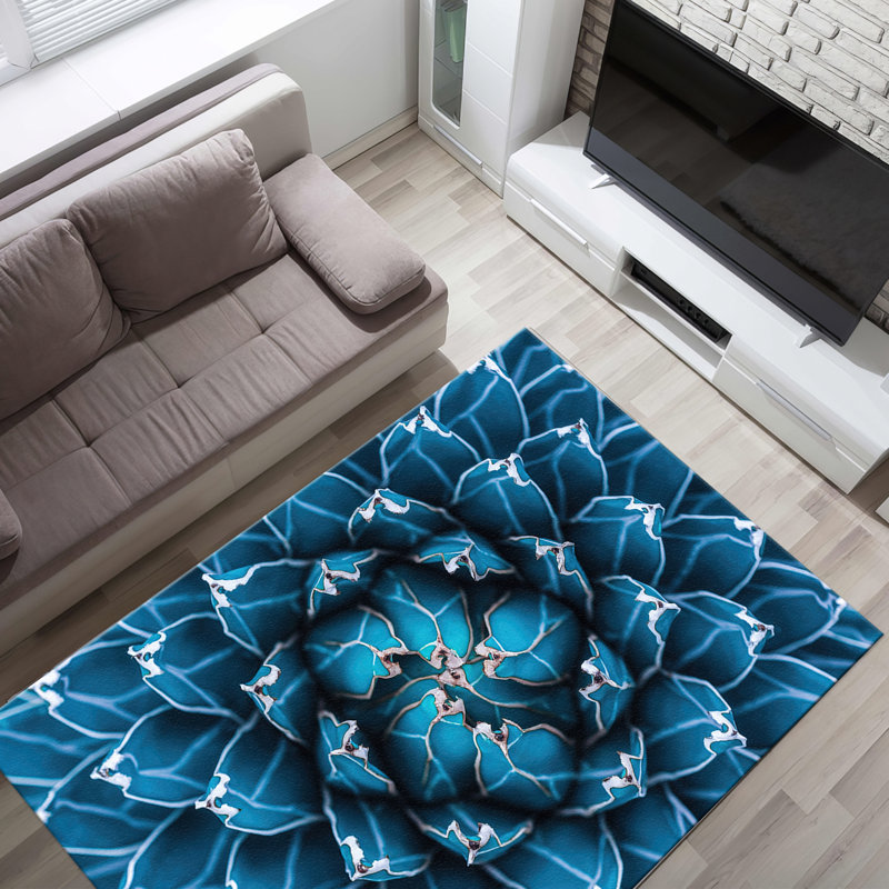 Floral Explosion: Handcrafted Plush Pile Rug with Exuberant Botanical Print for a Lush and Cozy Interior Atmosphere
