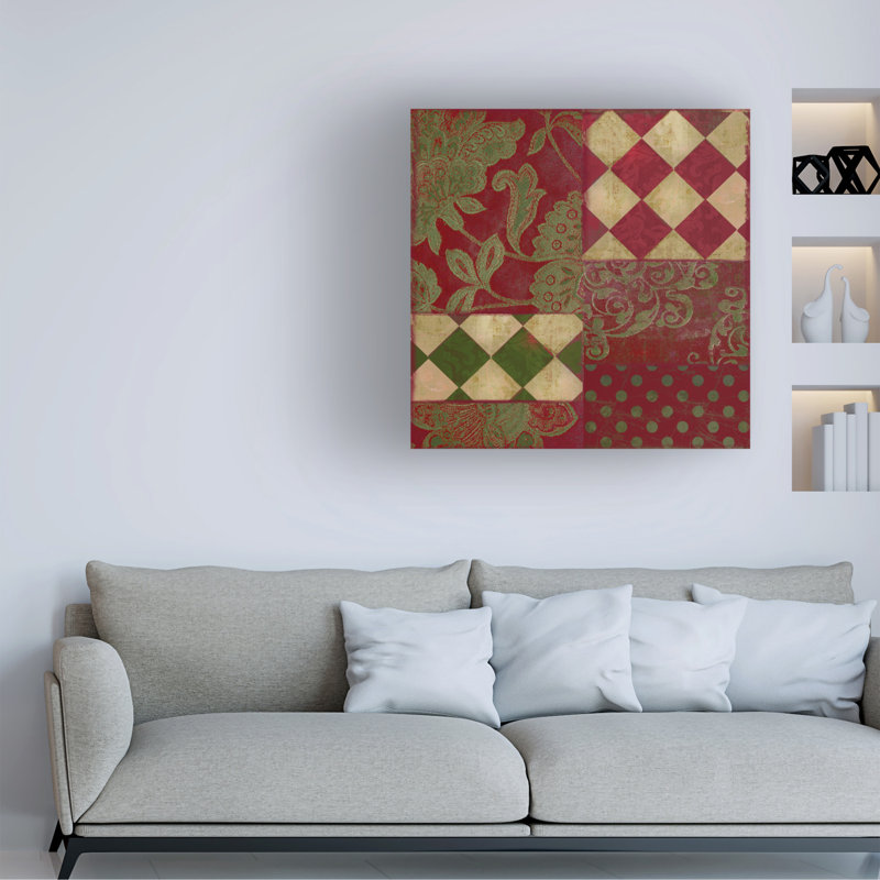 Art sur toile «bolche», joyeux Noël, H 14 po x l 14 po