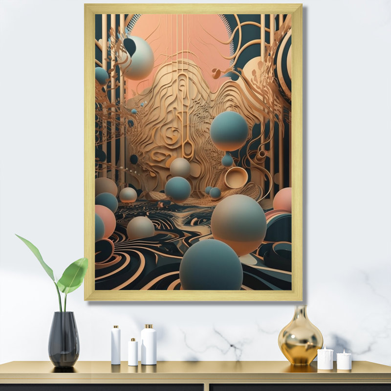 «Graphic Bliss Retro Futuristic Architecture», reproduction sur toile, H 44 po x l 34 po x P 1,5 po