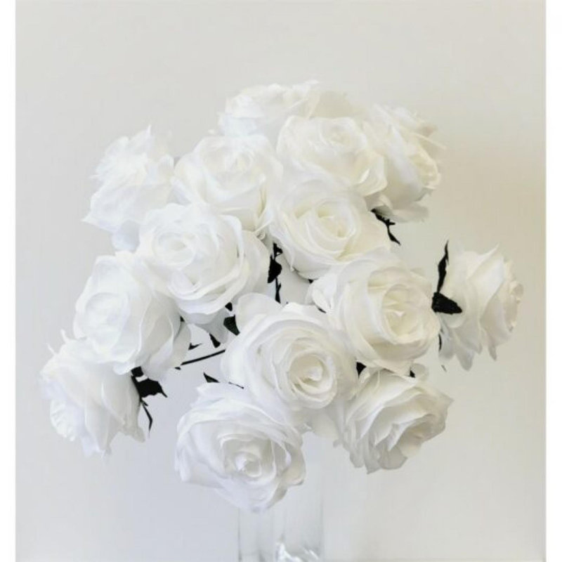 Fleur artificielle rose, Blanc