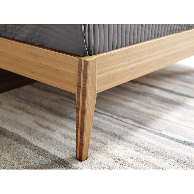 Phatima Solid Wood Slat Bed, Caramelized, Queen