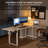 Lemarion Adjustable L-Shaped Metal Base Standing Desk with Power Outlet-440811265-440811267