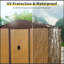 Remise de rangement extérieure en métal 8 pi x 4 pi avec porte coulissante et fondation pour cour, patio et pelouse-119458023