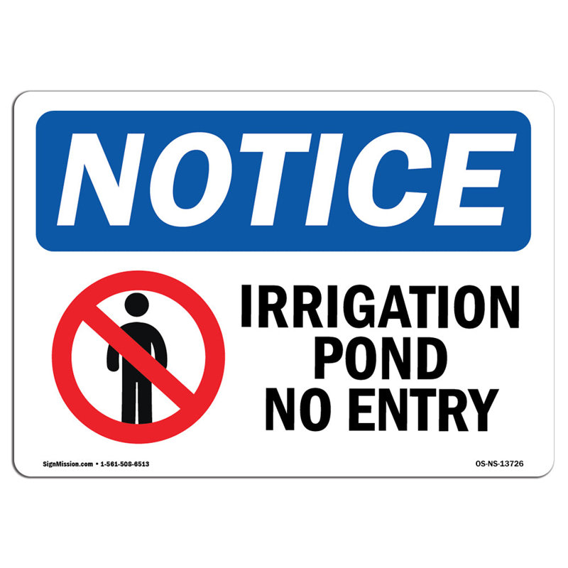 Étang d'irrigation sans entrée avec symbole