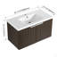 Armoire de salle de bain 36 po avec lavabo en résine, portes à fermeture douce, conception à fixation flottante