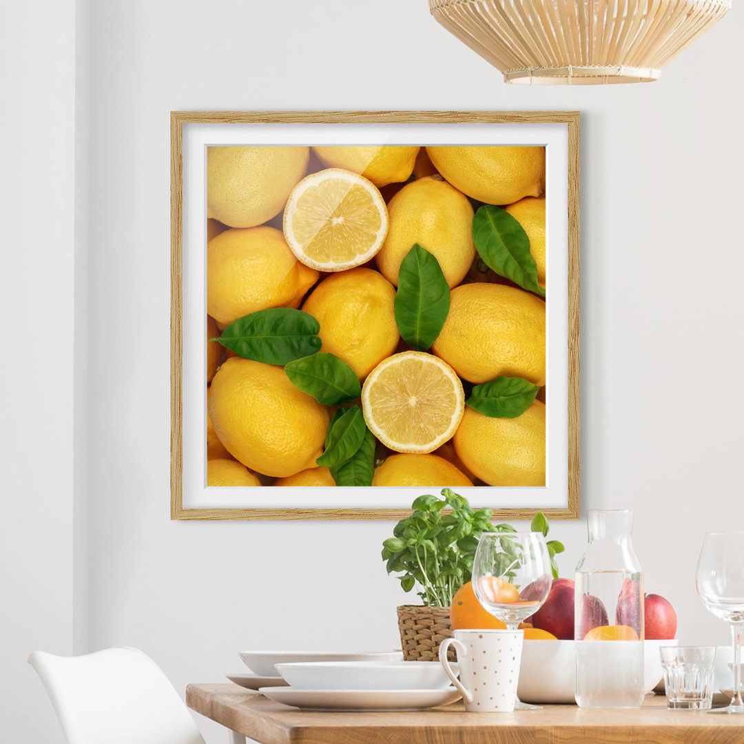 Gerahmtes Poster Juicy Lemons