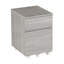 Techni Mobili Rolling Two Drawer Vertical Filing Cabinet With Lock And Storage, Grey, Cabinet