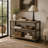 Wood 2 Shelves Brown Console Table