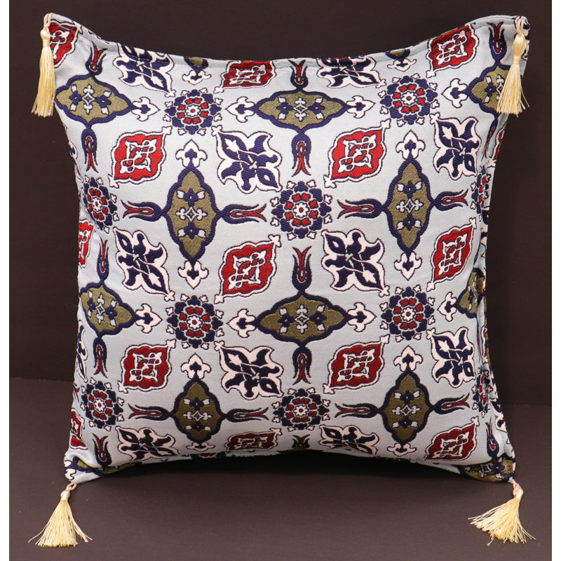 Southwestern Pillows Tassels Chenille Reversible Throw Pillow