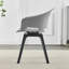 42cm H Upholstered Back Side Chair in Grey