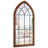 46" x 24" Beaded Wood Arched Cathedral Wall Mirror-2135366814