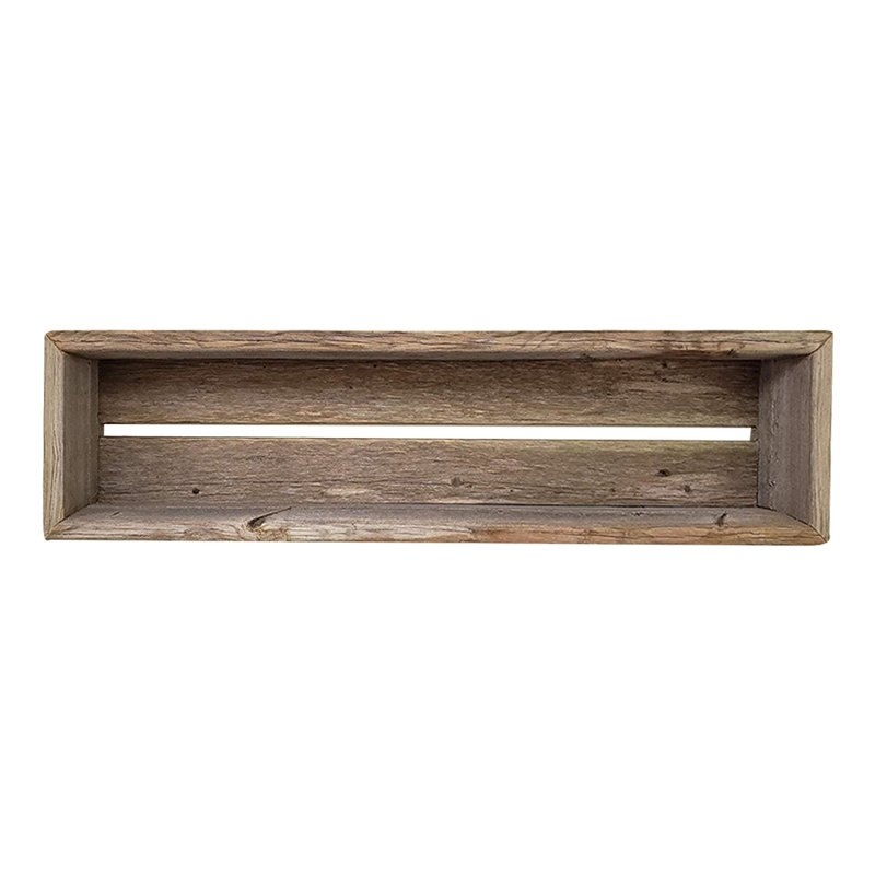 Tablette flottante en bois massif récupéré Bluffdale, Gris patiné