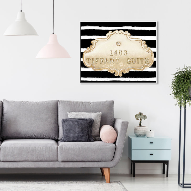 « tiffany suite black » par oliver gal, impression sur toile, H 20 po x l 24 po, Cadre blanc