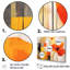 «Bold Orange Cubic Flowers I», ensemble d'art mural géométrique-107740907-107740904
