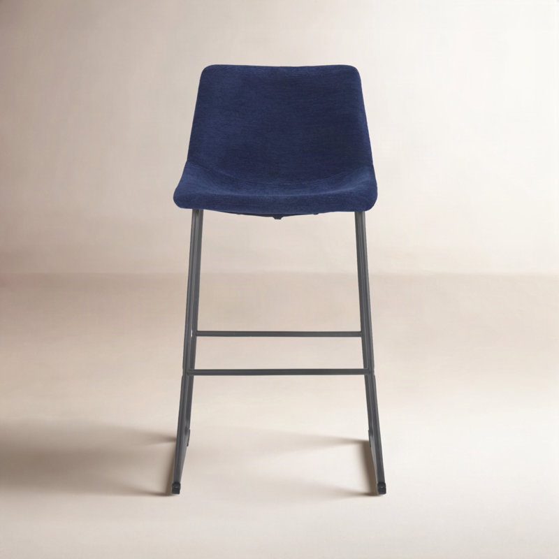 Tabourets de bar sans accoudoirs Anke, Bleu, Tabouret de bar (siège d'une hauteur de 29 po)
