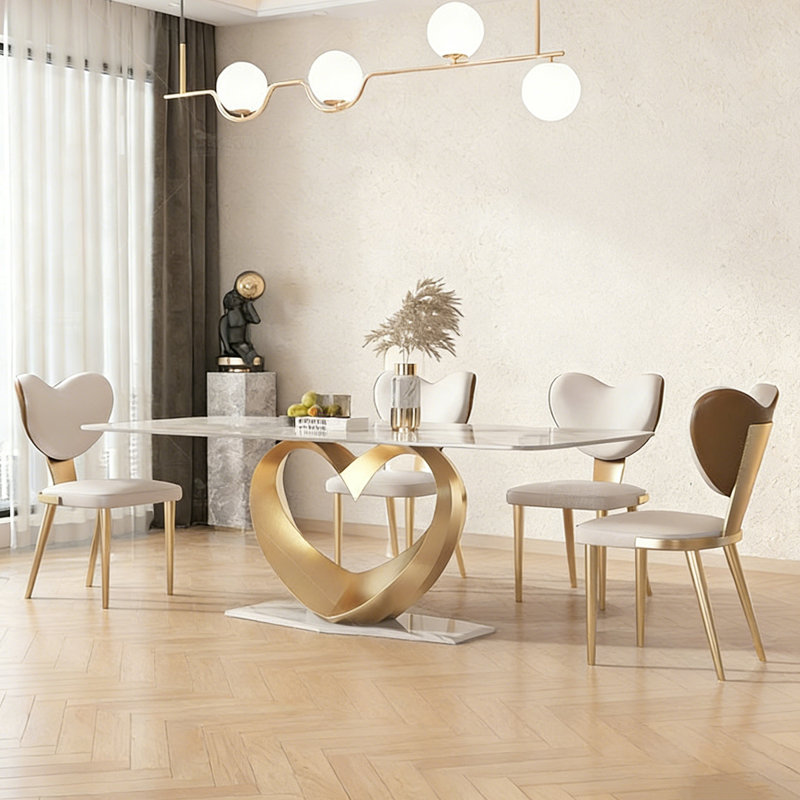 Borgnine, 5 pièces: table, 4 chaises, H 29,53 po x l 62,99 po x P 35,43 po