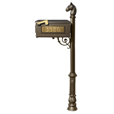 Lewiston Aluminum Post Mounted Mailbox
