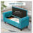 Button Tufted Upholstered Storage Ottoman Bench with Rolled Arms-1485905181
