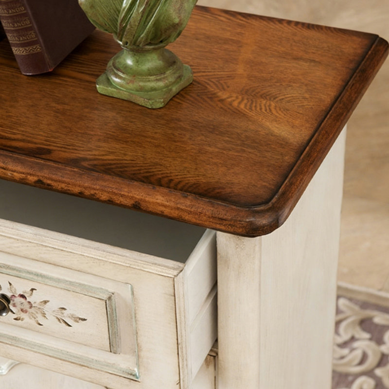 White Solid + Manufactured Wood Shoe Storage Bench