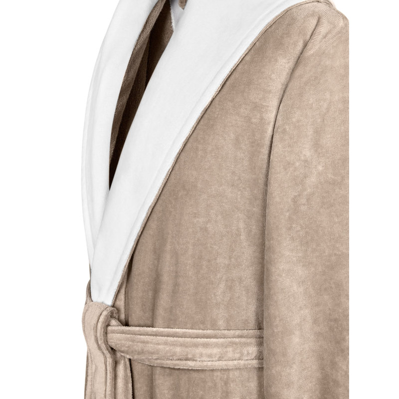 Peignoir en velours 100% coton Art Line, Brun, L