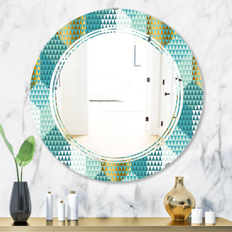 Miroir mural Triple C Hexagon IV Glam, H 23,6 po x l 23,6 po