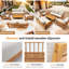 Causeuse d'extérieur en bois d'acacia avec coussins