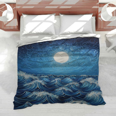 Ocean Waves Bedding Nature Comforter Coastal Beach