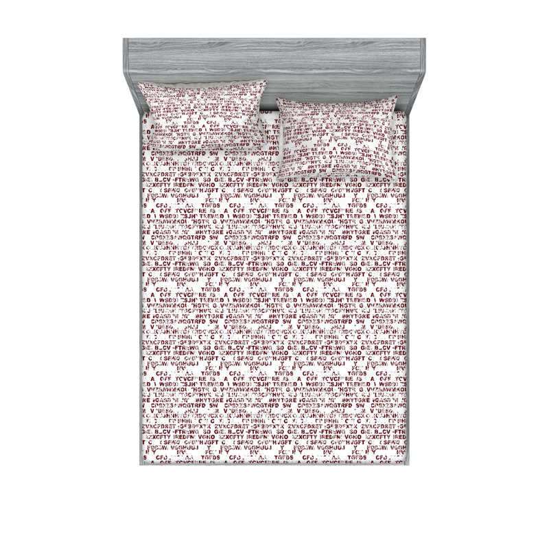 Ensemble de draps et taies décoratives Ambesonne, Ensemble de draps pour lit double avec 2 taies d'o