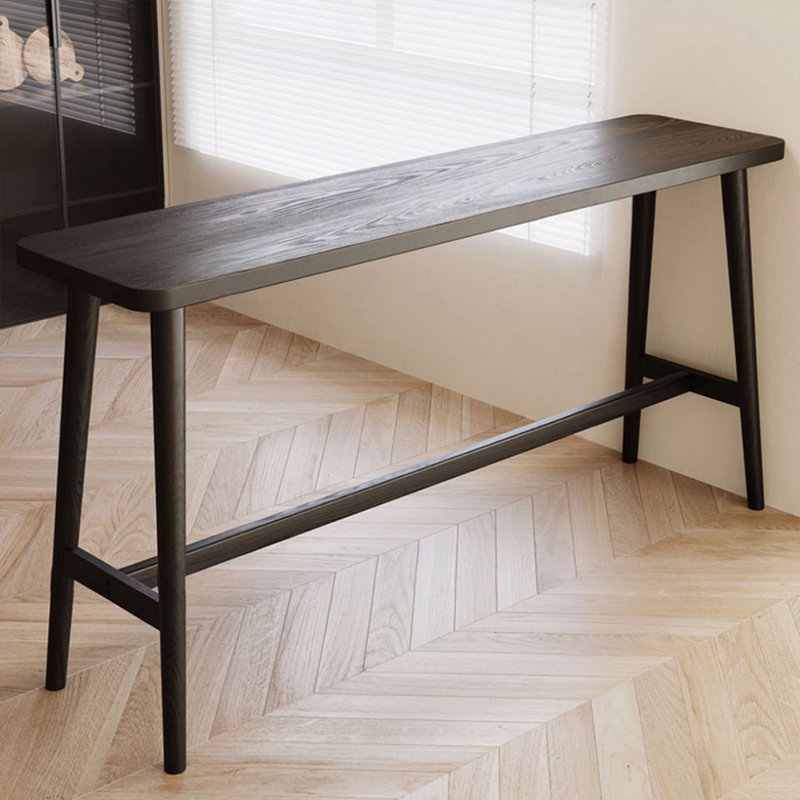 Ensemble de tables de bar droites pour 2 personnes en bois massif noir