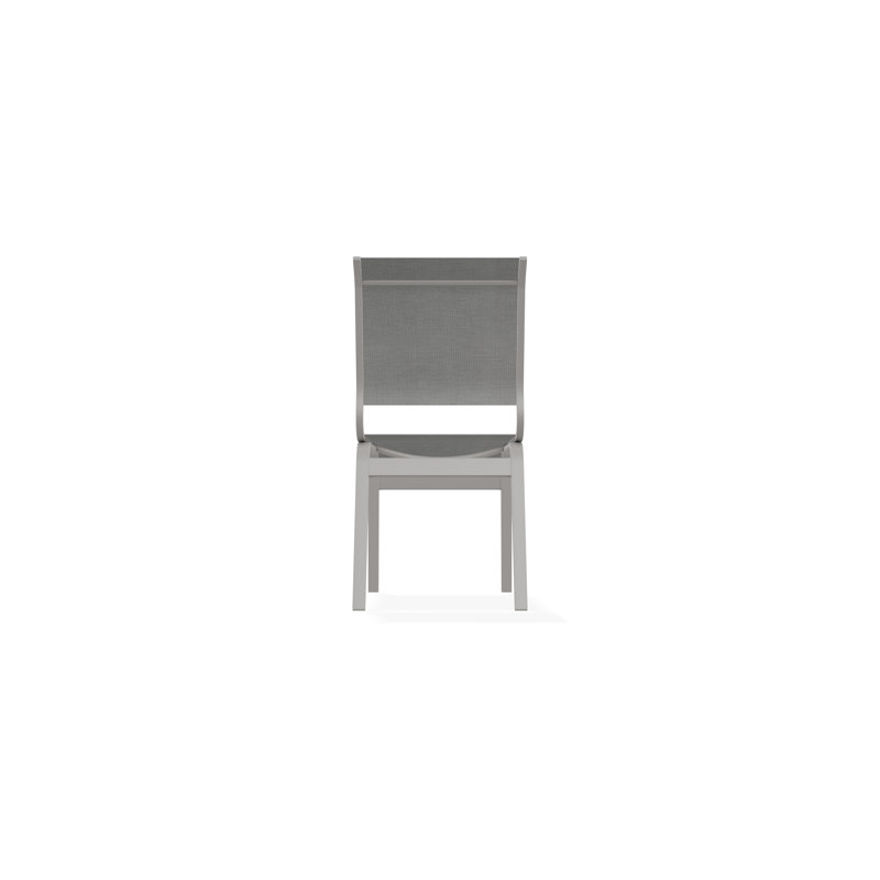 Aruba II Outdoor Dining Chair, Alloy Sunbrella®, Warm Gray