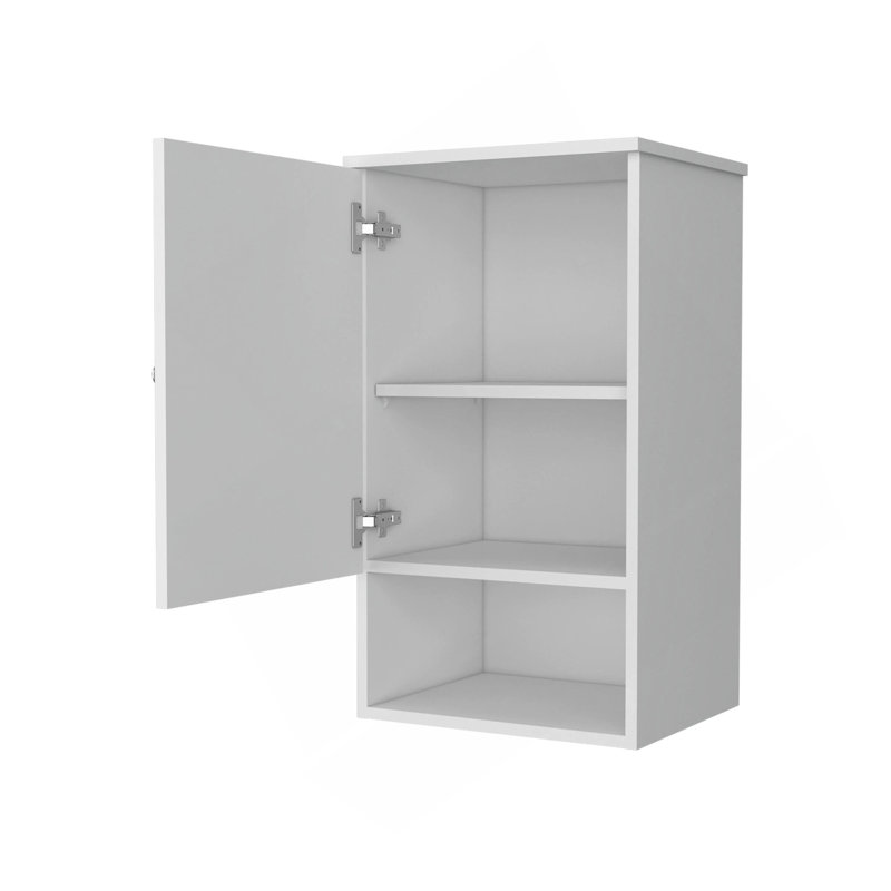 White Medicine Cabinet With One Door