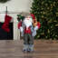 Figurine de père Noël debout 18 "transportant des cadeaux et un traîneau