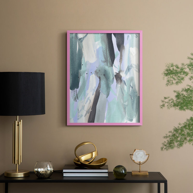 Impression encadrée Ocean Crush VI - bois massif, H 30 po x l 24 po, Rose