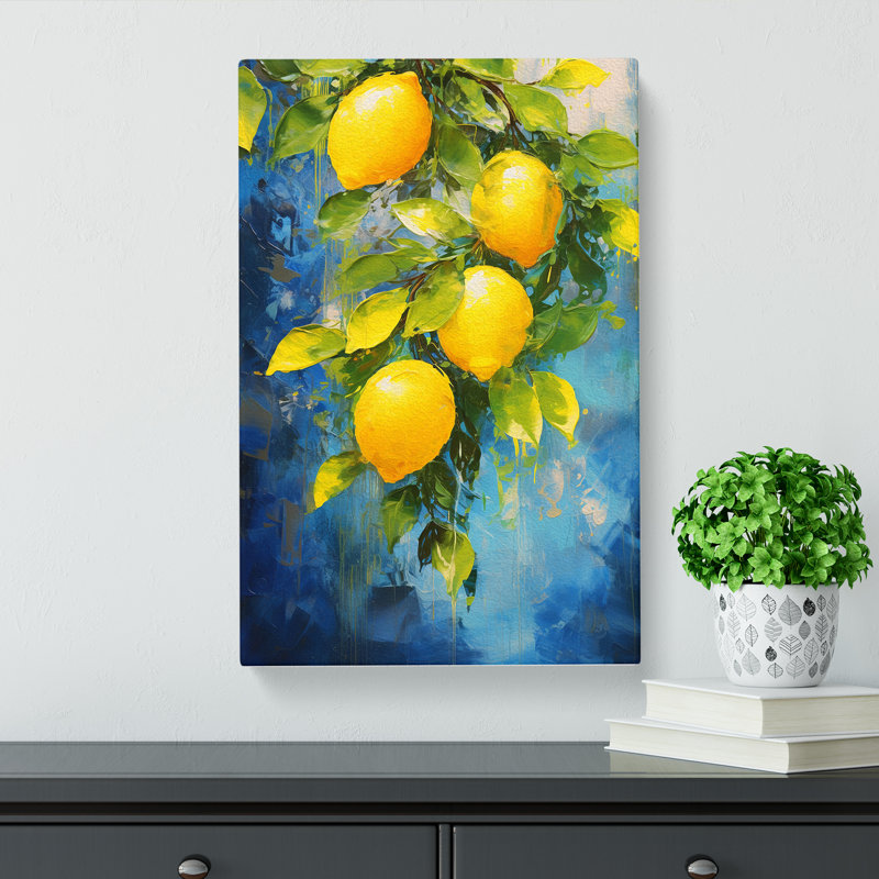 Lemon Fruit Impressionism No.3 - Wrapped Canvas, 60cm H x 40cm W x 3cm D