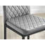 Kenesaw Luxury Breakfast Bar Stool in Quilted Design Velvet Black Leg - Modern Chic Kitchen-753626242